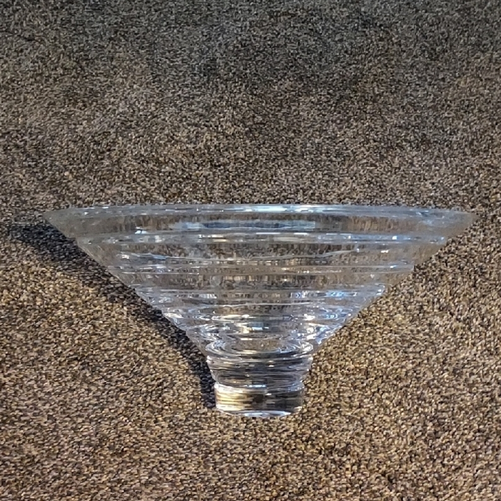Nambe Linea Clear Crystal Decorative Bowl - Picture 2 of 4